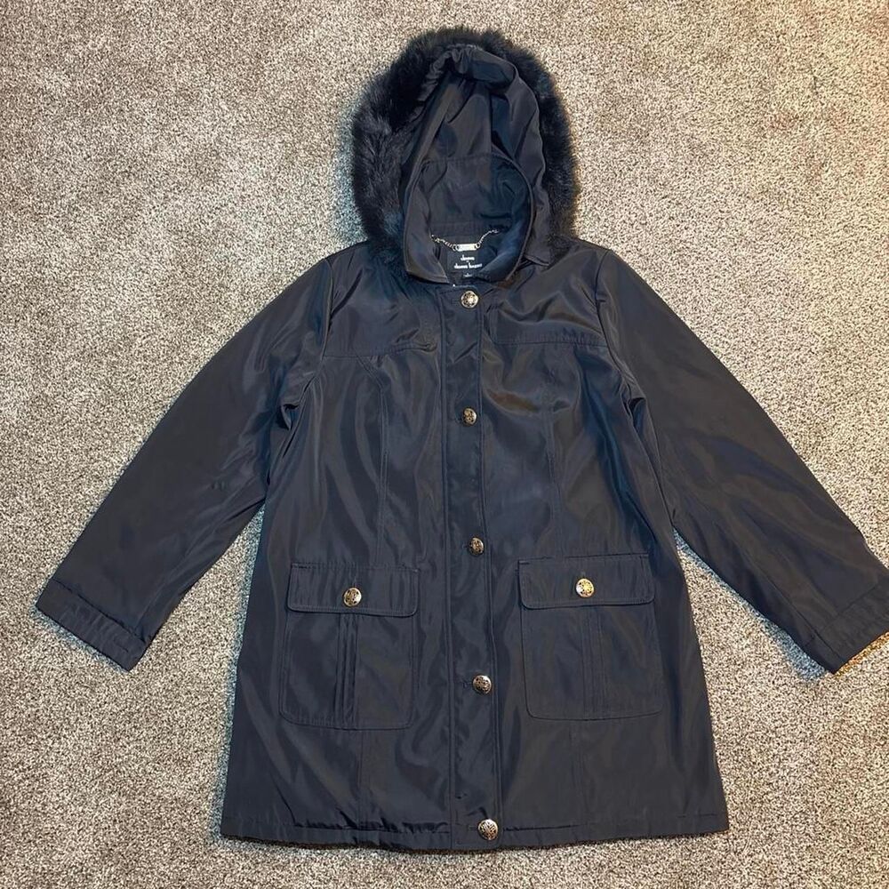 Dennis-basso Women's Black and Navy Coat